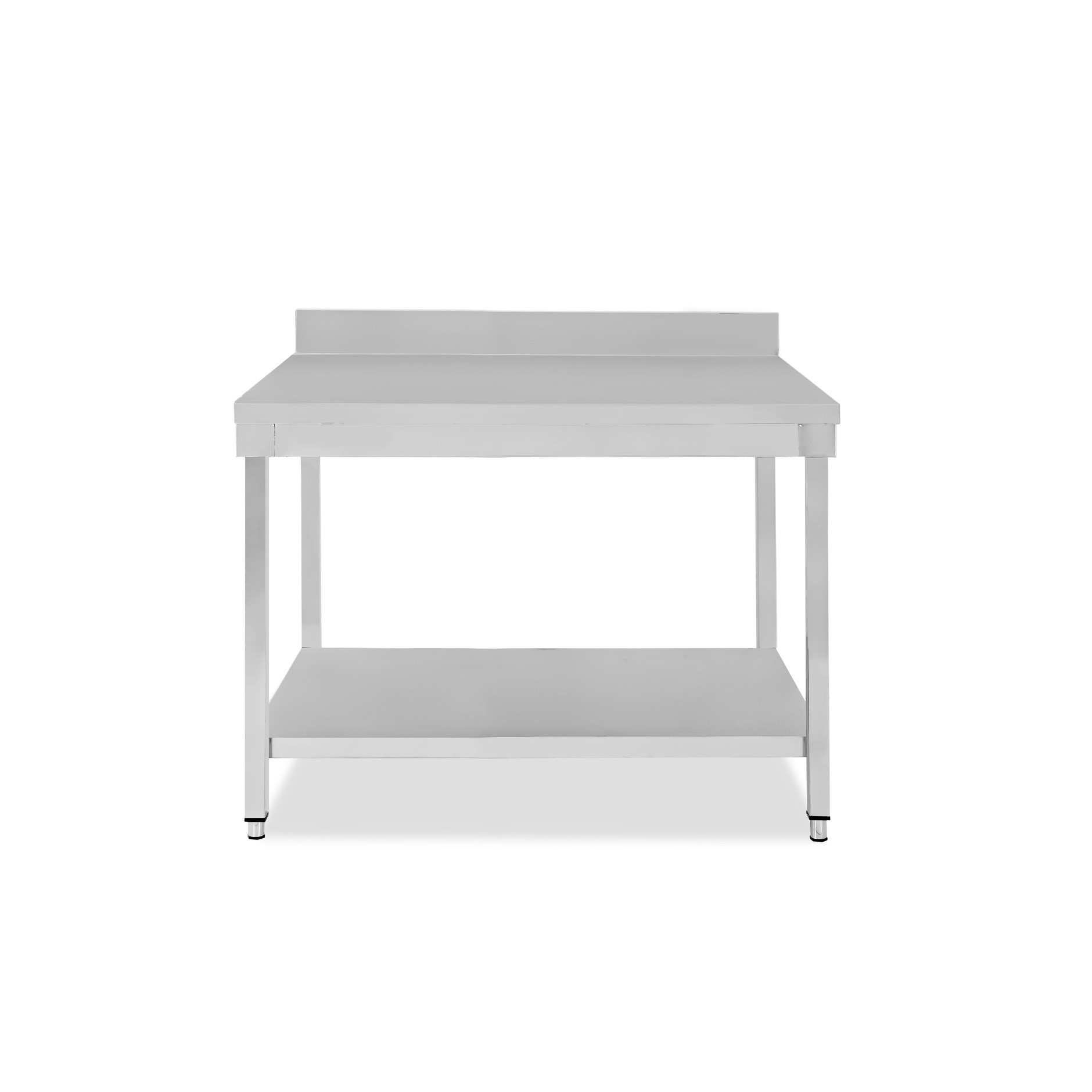 Tavolo inox 1 ripiano alzatina L 1000 mm x P 600 mm x H 965 mm