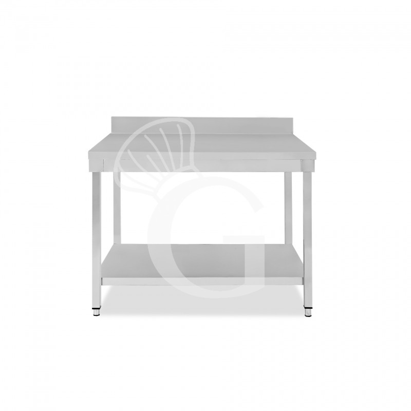 Tavolo inox 1 ripiano alzatina L 1100 mm x P 600 mm x H 950 mm