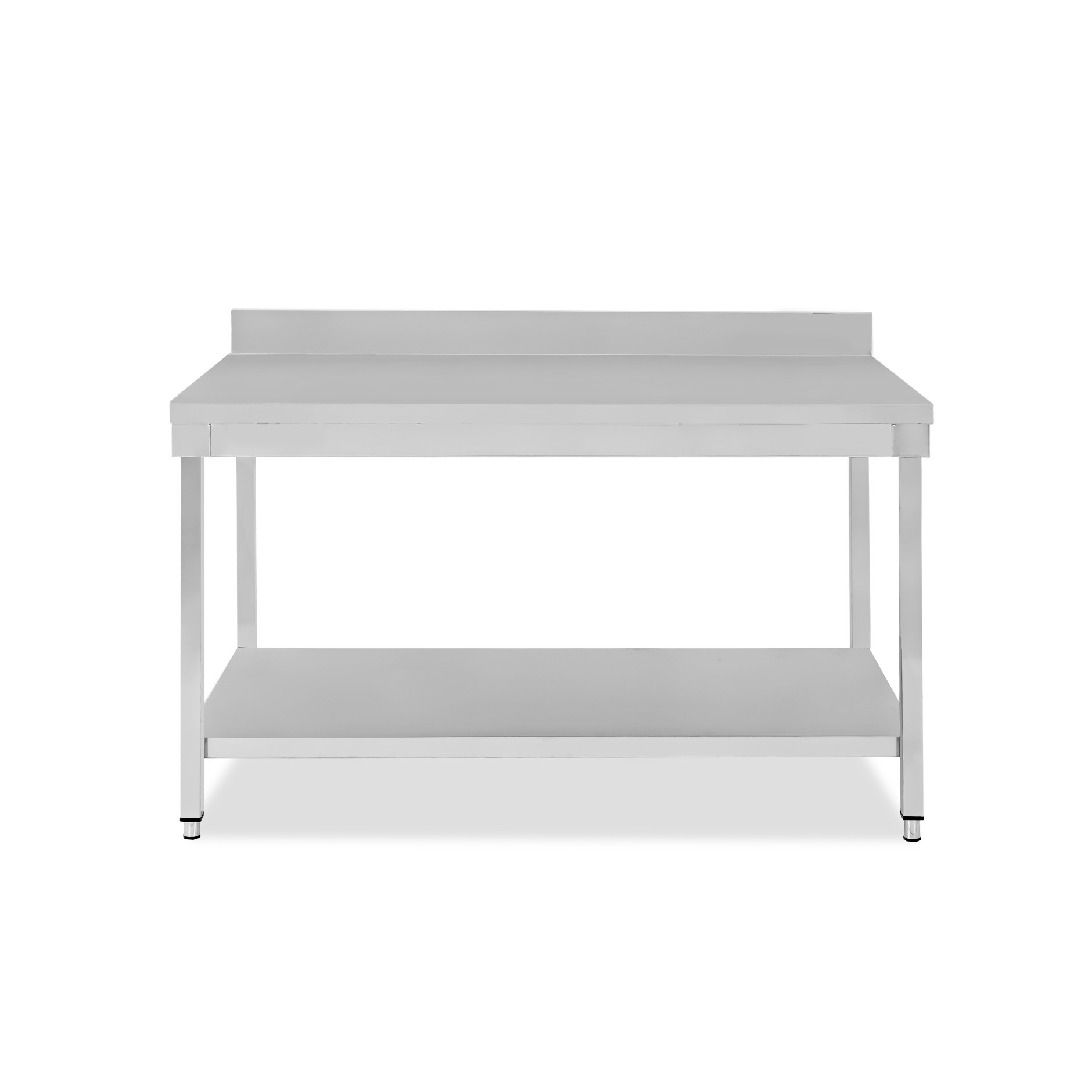 Tavolo inox 1 ripiano alzatina L 1600 mm x P 700 mm x H 965 mm
