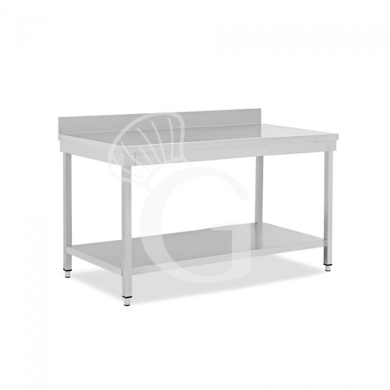 Tavolo inox 1 ripiano alzatina L 1800 mm x P 700 mm x H 965 mm