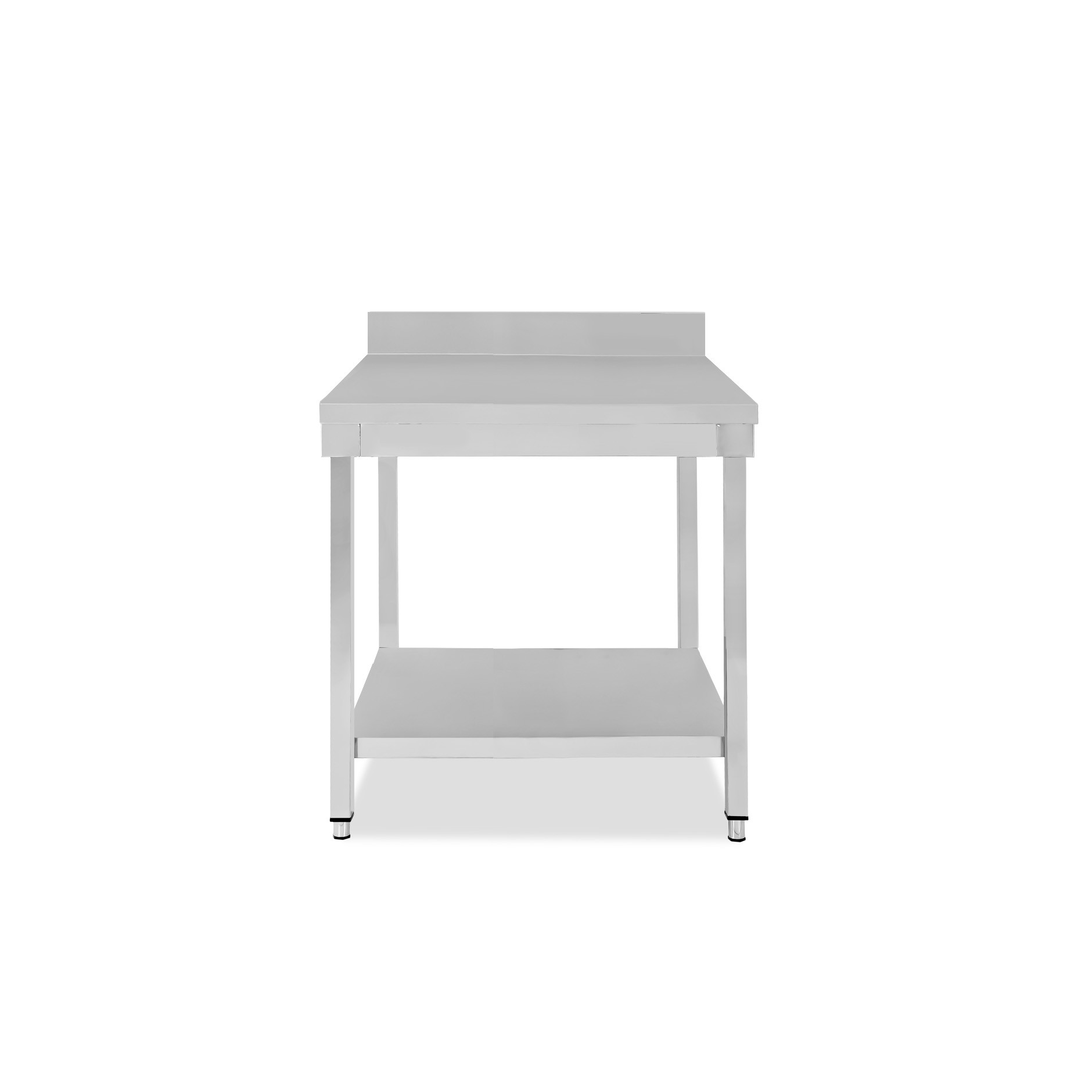 Tavolo inox 1 ripiano alzatina L 600 mm x P 800 mm x H 950 mm