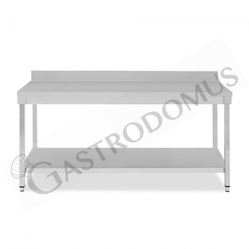 Tavolo inox 1 ripiano alzatina L 1900 mm x P 800 mm x H 965 mm Tavolo inox 1 ripiano alzatina L 1900 mm x P 800 mm x H 965 mm
