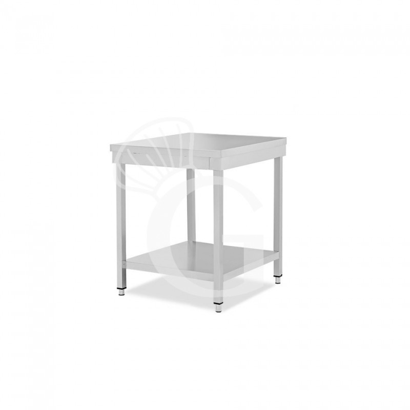Tavolo inox 1 ripiano L 500 mm x P 600 mm x H 865 mm