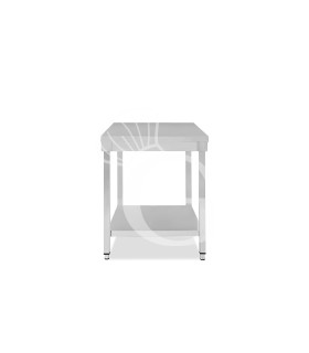 Tavolo inox 1 ripiano L 500 mm x P 600 mm x H 865 mm