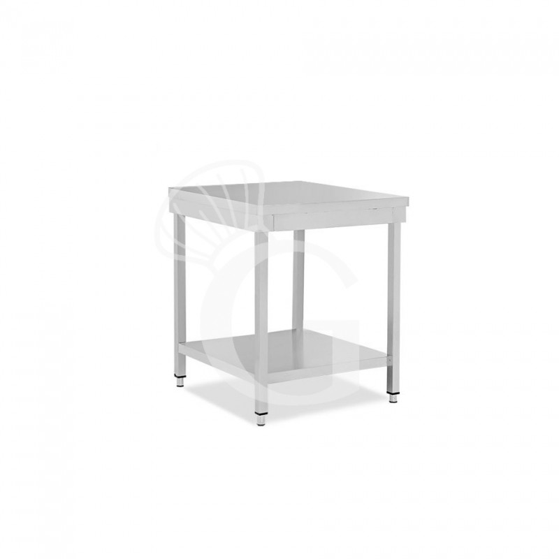 Tavolo inox 1 ripiano L 500 mm x P 600 mm x H 865 mm