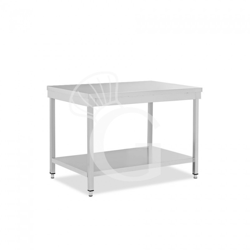 Tavolo inox 1 ripiano L 1000 mm x P 600 mm x H 865 mm
