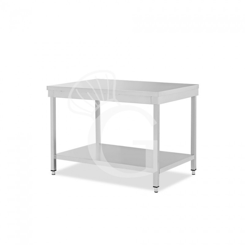Tavolo inox 1 ripiano L 1200 mm x P 600 mm x H 865 mm