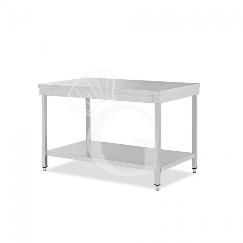 Tavolo inox 1 ripiano L 1400 mm x P 600 mm x H 865 mm