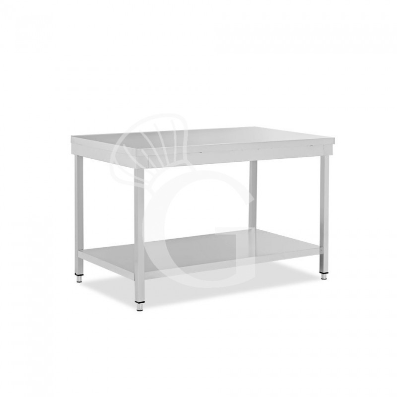 Tavolo inox 1 ripiano L 1400 mm x P 600 mm x H 865 mm