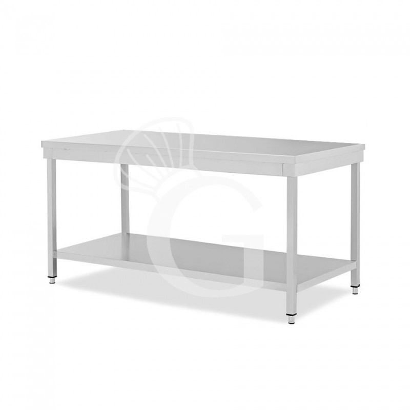 Tavolo inox 1 ripiano L 1900 mm x P 600 mm x H 865 mm