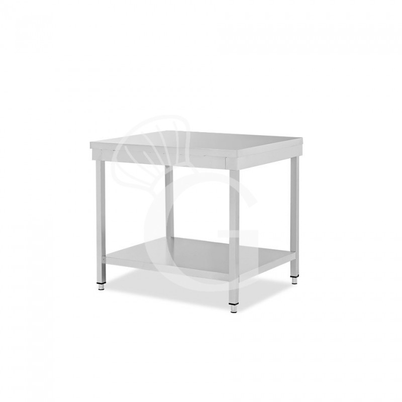 Tavolo inox 1 ripiano L 600 mm x P 700 mm x H 865 mm