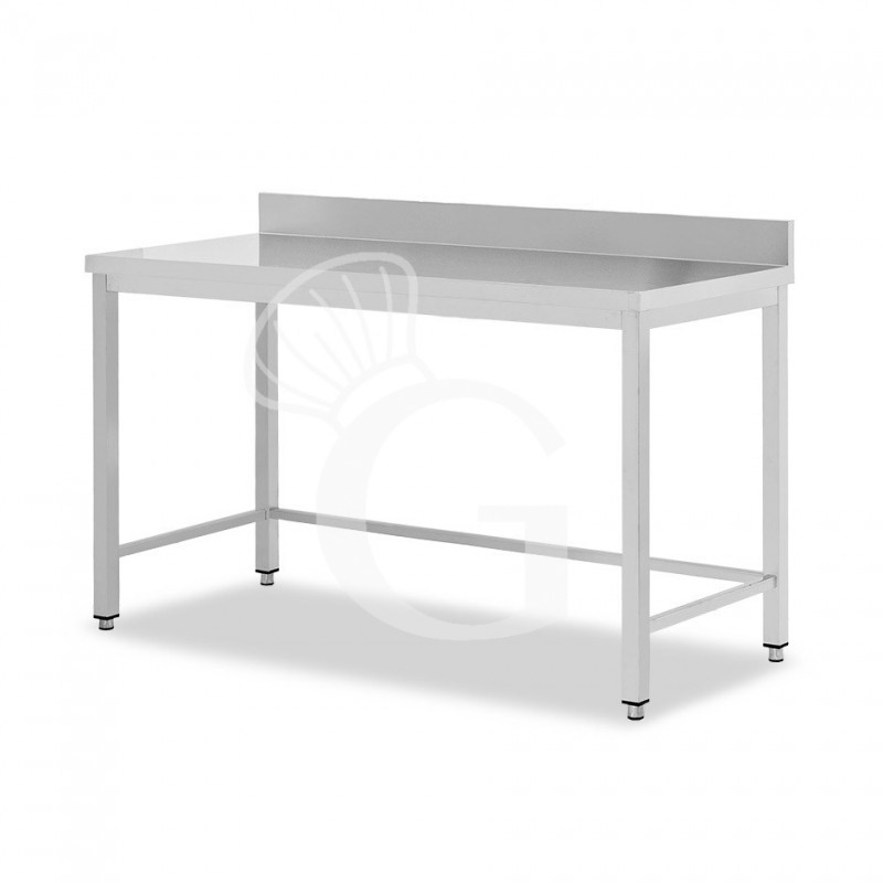 Tavolo inox con alzatina L 1800 mm x P 700 mm x H 965 mm