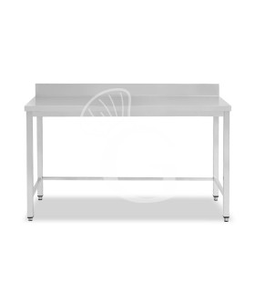 Tavolo inox con alzatina L 1800 mm x P 700 mm x H 965 mm