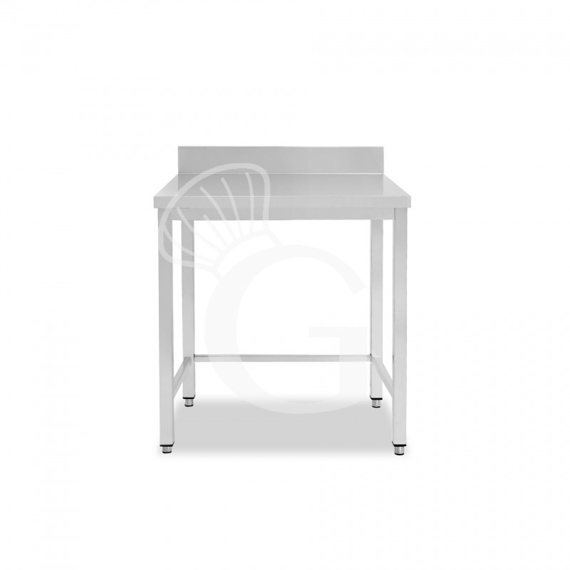 Tavolo inox con alzatina L 500 mm x P 800 mm x H 950 mm Tavolo inox con alzatina L 500 mm x P 800 mm x H 950 mm