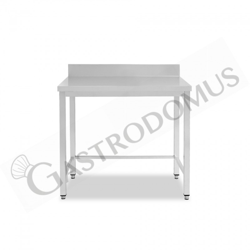 Tavolo inox con alzatina L 700 mm x P 800 mm x H 950 mm Tavolo inox con alzatina L 700 mm x P 800 mm x H 950 mm