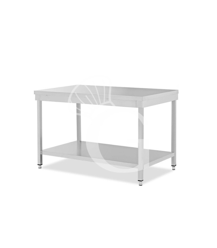 Tavolo inox 1 ripiano L 1400 mm x P 700 mm x H 865 mm