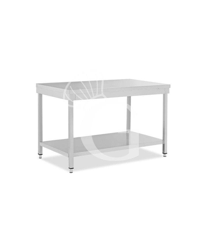 Tavolo inox 1 ripiano L 1400 mm x P 700 mm x H 865 mm