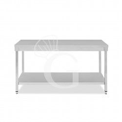 Tavolo inox 1 ripiano L 1800 mm x P 800 mm x H 865 mm