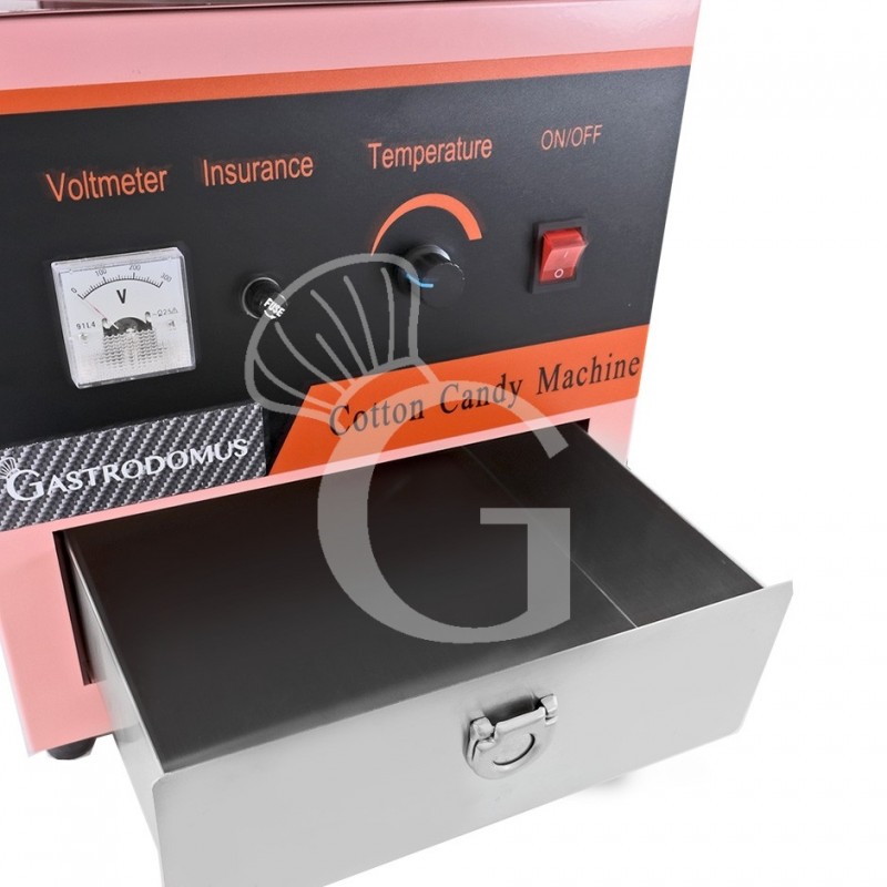 Macchina Zucchero Filato L 520 mm x P 520 mm x H 500 mm - dettaglio cassetto