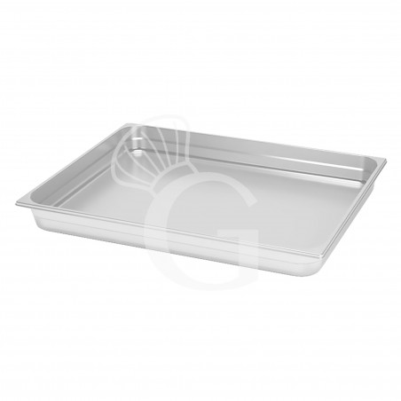 Teglia Rettangolare in acciaio inox GN2/1 L 650 mm x P 530 mm x H 20 mm Teglia Rettangolare in acciaio inox GN2/1 L 650 mm x P 530 mm x H 20 mm