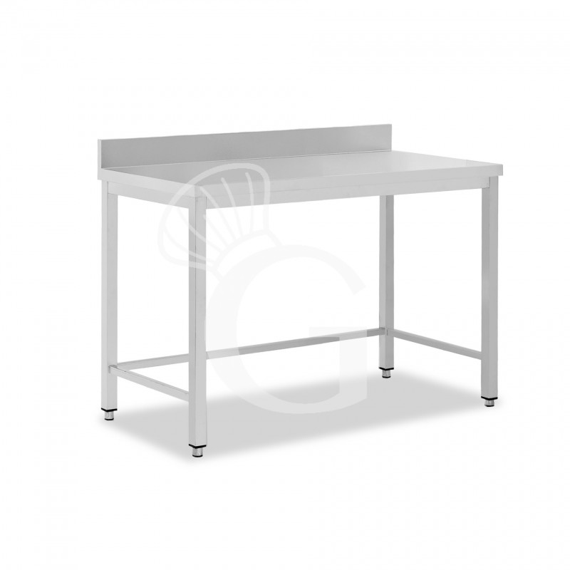 Tavolo inox con alzatina L 1100 mm x P 600 mm x H 950 mm