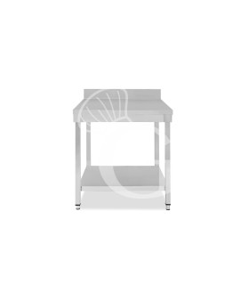 Tavolo inox 1 ripiano alzatina L 700 mm x P 700 mm x H 950 mm