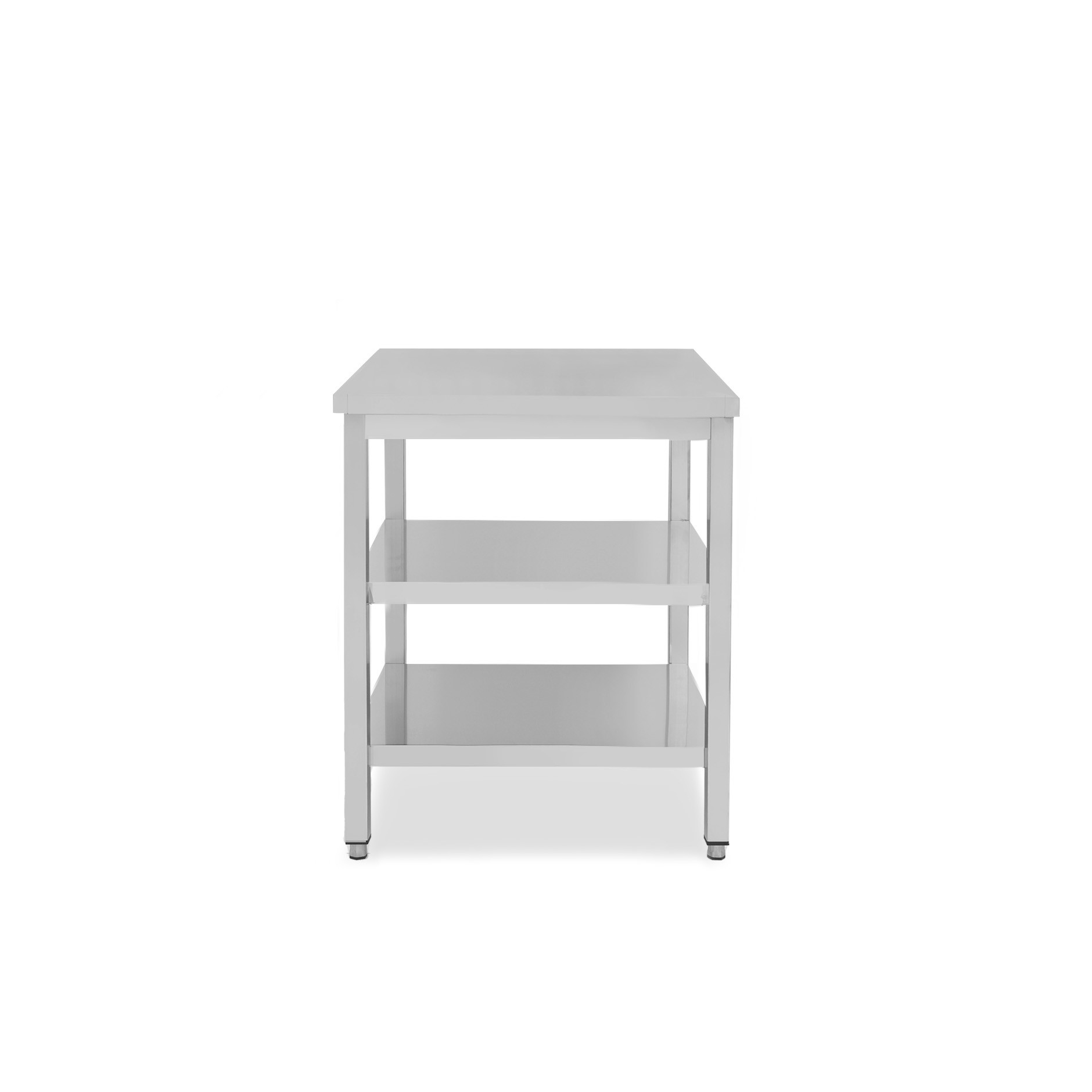 Tavolo inox 2 ripiani L 500 mm x P 600 mm x H 850 mm