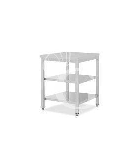Tavolo inox 2 ripiani L 500 mm x P 800 mm x H 850 mm