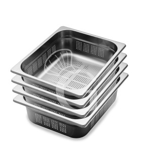 Vasca inox forata di dimensioni GN1/1 - H 100 mm