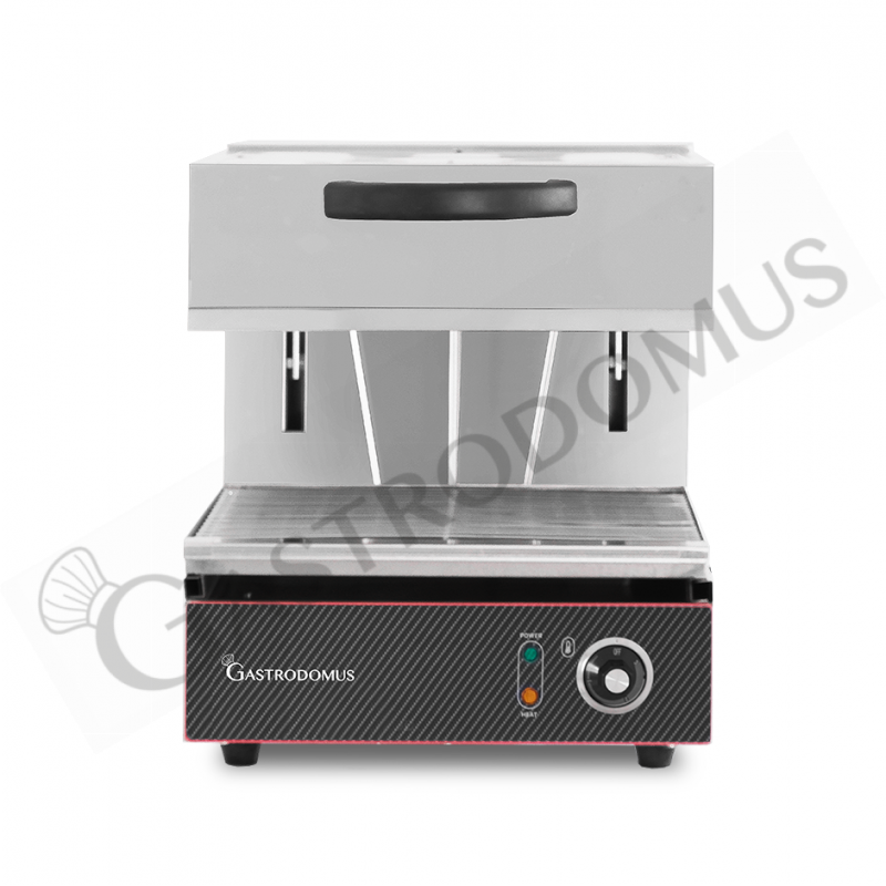 Salamandra monofase con testa mobile L 450 mm x P 510 mm x H 520 mm 2,8 KW Salamandra monofase con testa mobile L 450 mm x P 510 mm x H 520 mm 2,8 KW