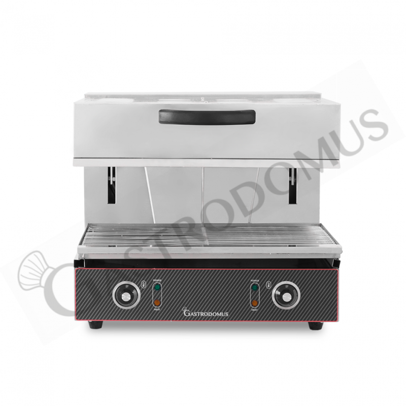 Salamandra monofase con testa mobile L 600 mm x P 450 mm x H 515 mm 0,4 KW Salamandra monofase con testa mobile L 600 mm x P 450 mm x H 515 mm 0,4 KW