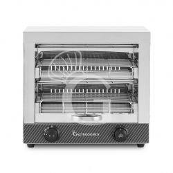 Tostapane professionale monofase L 400 mm x P 300 mm x H 400 mm 6 pinze e timer