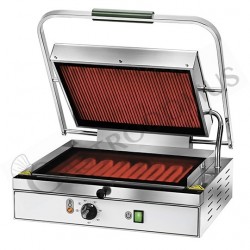 Piastra per Panini singola cottura vetroceramica piastra superiore rigata e inferiore liscia-L 490 mm x P 450 mm x H 190/600 mm