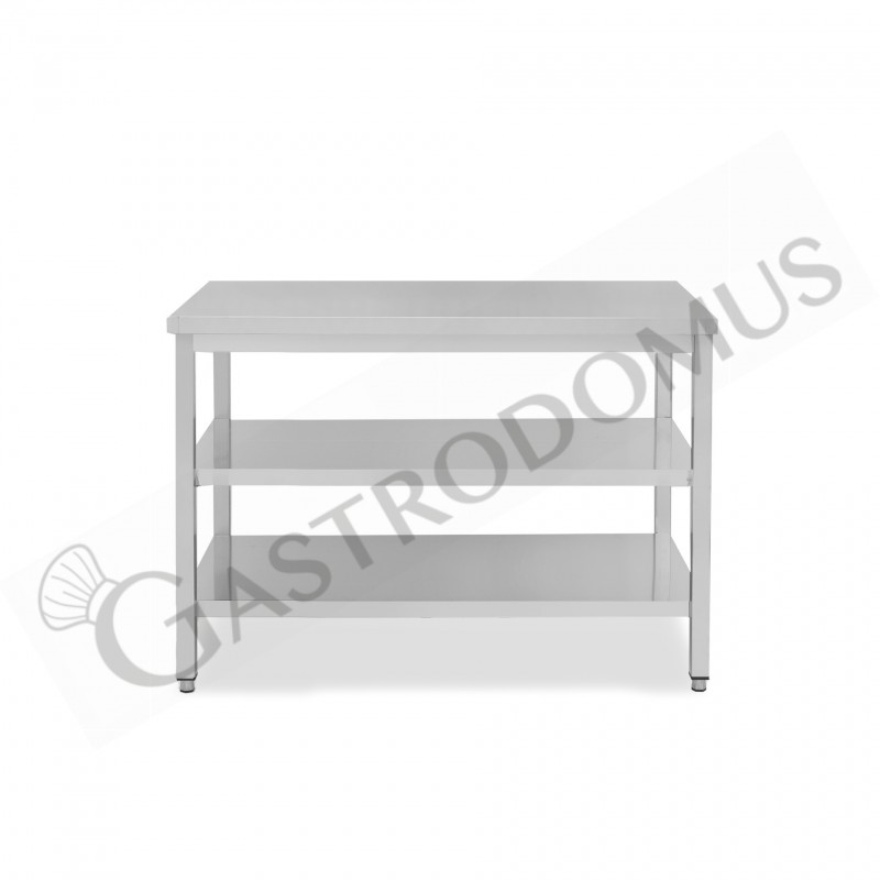 Tavolo inox 2 ripiani L 1200 mm x P 700 mm x H 865 mm Tavolo inox 2 ripiani L 1200 mm x P 700 mm x H 865 mm