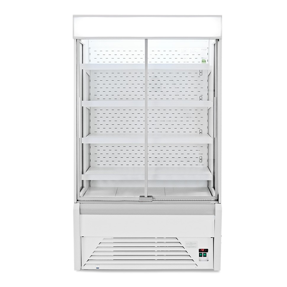 Murale espositivo ventilato Ettore con porte scorrevoli Temperatura +1°/+10°C L 1330 mm