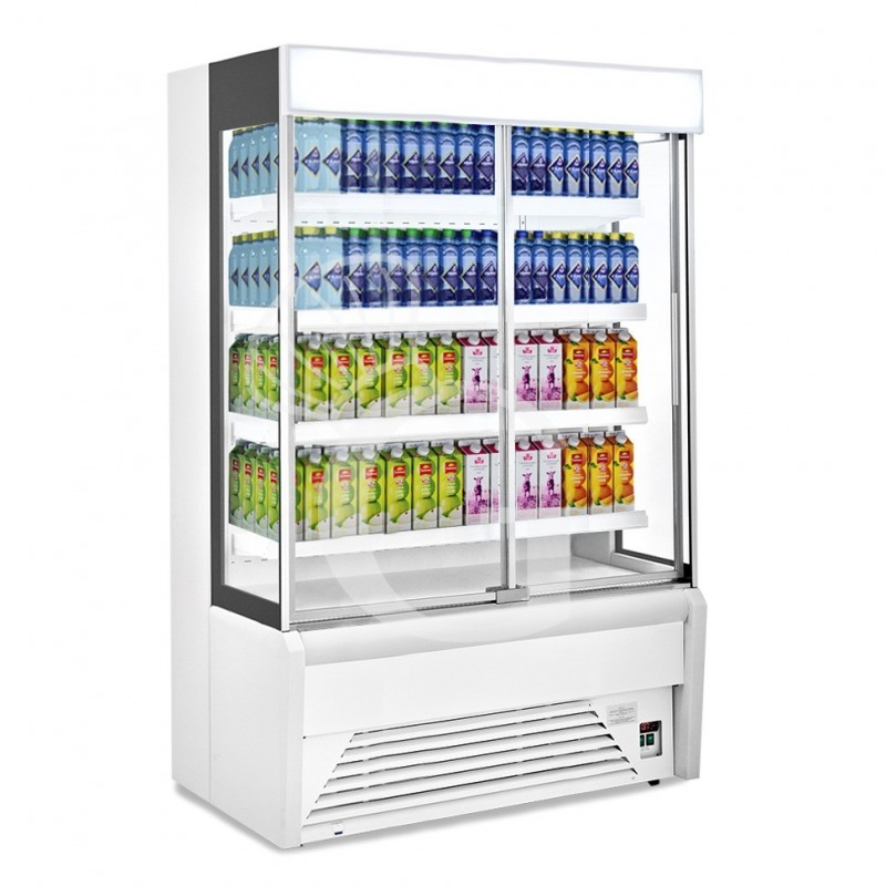 Murale espositivo ventilato Ettore con porte scorrevoli Temperatura +1°/+10°C L 1630 mm