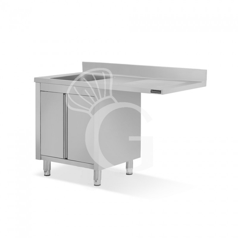 Lavello armadiato vano lavastoviglie,1 vasca,gocciolatoio destra,L1500xP700xH950mm