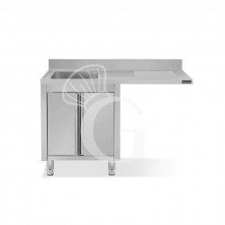 Lavello armadiato vano lavastoviglie,1 vasca,gocciolatoio destra,L1500xP700xH950mm