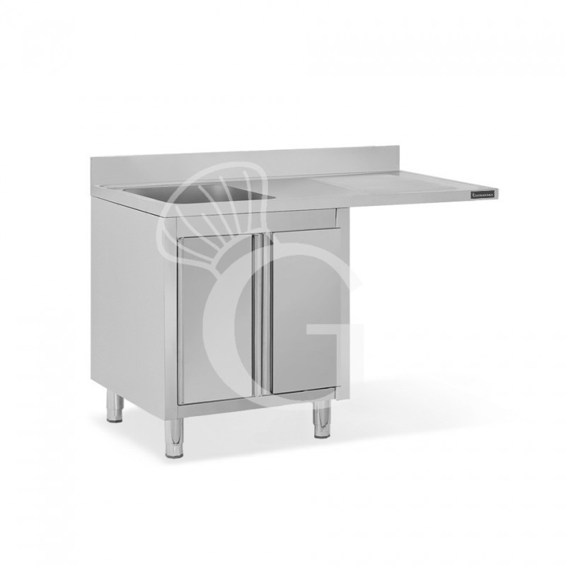 Lavello armadiato vano lavastoviglie,1 vasca,gocciolatoio destra,L1500xP700xH950mm
