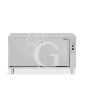 Tavolo caldo in acciaio inox con porte scorrevoli, L 1800 mm x P 600 mm x H 850 mm