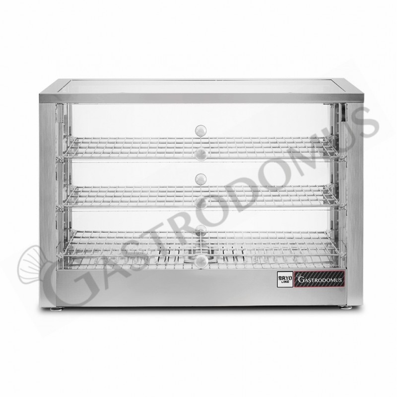 Vetrina Riscaldata vetro e inox +30°C/+90°C 115 LT L 700 mm x P 400 mm x H 485 mm Vetrina Riscaldata vetro e inox +30°C/+90°C 115 LT L 700 mm x P 400 mm x H 485 mm