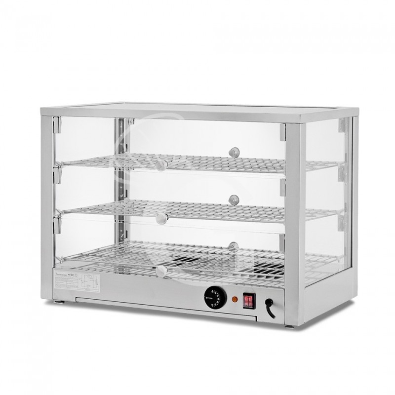 Vetrina Riscaldata vetro e inox +30°C/+90°C 115 LT L 700 mm x P 400 mm x H 485 mm