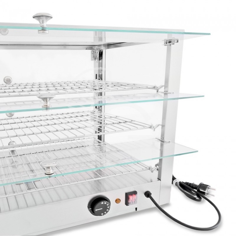 Vetrina Riscaldata vetro e inox +30°C/+90°C 115 LT L 700 mm x P 400 mm x H 485 mm