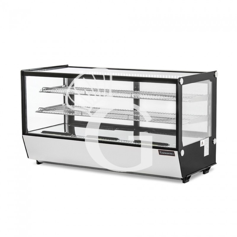 Espositore refrigerato da banco ventilato 200 LT luce interna a LED L 1210 mm x P 565 mm x H 675 mm