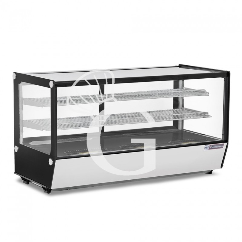 Espositore refrigerato da banco ventilato 200 LT luce interna a LED L 1210 mm x P 565 mm x H 675 mm