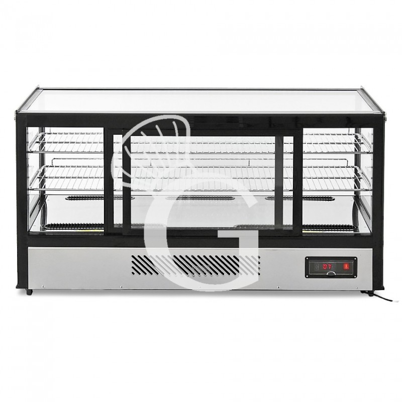 Espositore refrigerato da banco ventilato 200 LT luce interna a LED L 1210 mm x P 565 mm x H 675 mm