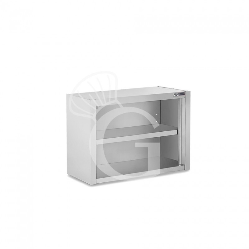 Pensile inox a giorno con 1 ripiano, L 600 mm x P 400 mm x H 650 mm