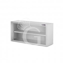 Pensile inox a giorno con 1 ripiano, L 1000 mm x P 400 mm x H 650 mm