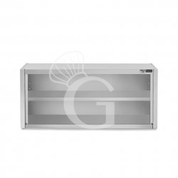 Pensile inox a giorno con 1 ripiano, L 1400 mm x P 400 mm x H 650 mm