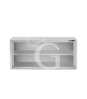 Pensile inox a giorno con 1 ripiano, L 1500 mm x P 400 mm x H 650 mm